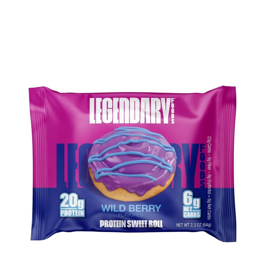 Legendary Foods Protein Sweet Roll, Rulou Proteic Cu Aroma De Fructe De Padure, 64 G