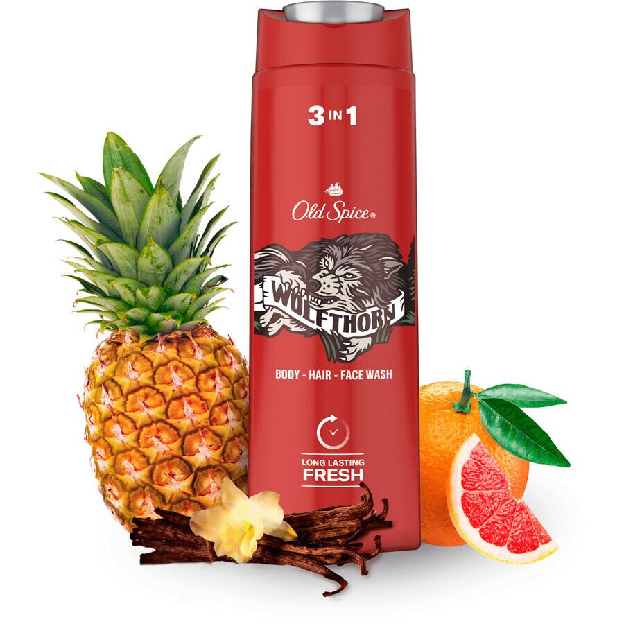 Old Spice WolfThorn Gel doccia 3in1 al gusto di agrumi tropicali 400 ml