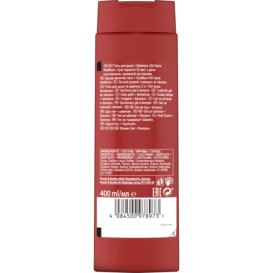 Old Spice WolfThorn Gel doccia 3in1 al gusto di agrumi tropicali 400 ml