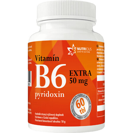 Nutricius Vitamina B6 EXTRA - piridossina 50 mg 60 compresse