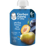 Gerber Sacchetto naturale pera e prugna 6m+ 90 g