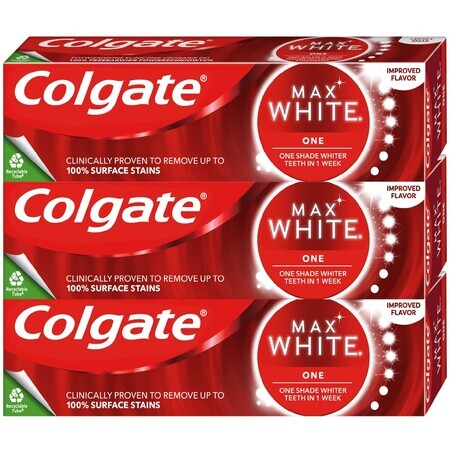 Colgate Max White One Sensational Mint Dentifrice 3 x 75 ml