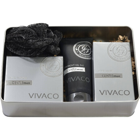 Vivaco Gift pack Gentleman silver edition - EDP 50ml + shower gel 200ml + aftershave 100ml + 1x gift