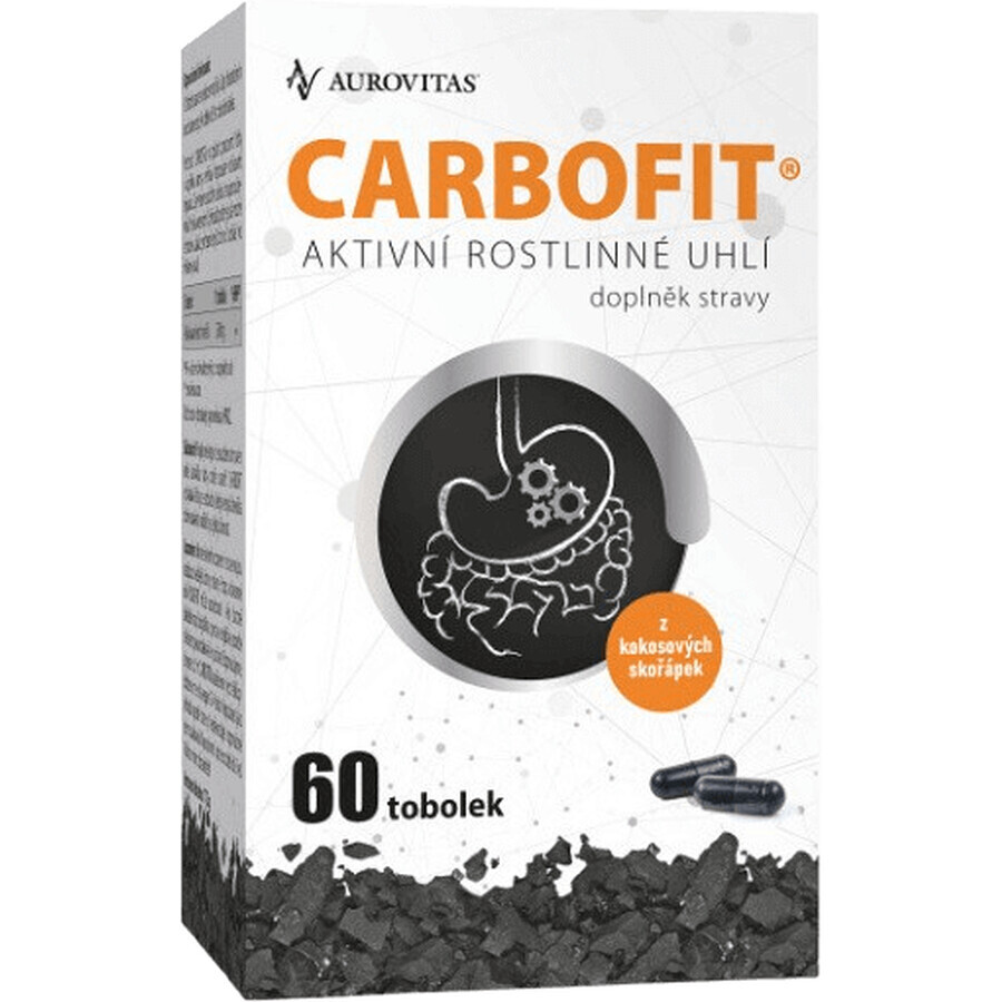 Carbofit cărbune vegetal activat 60 capsule tari