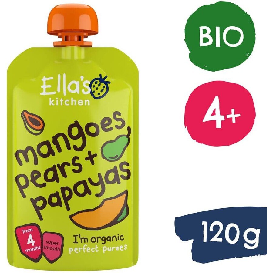 Ella's Kitchen Organic Mango, Pear and Papaya 120 g