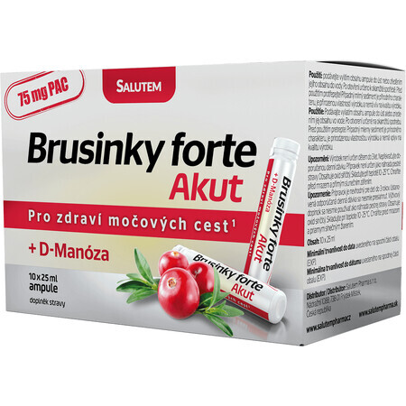 Salutem Cranberry forte Akut 1500 mg + D-Mannosio 2000 mg 10 fiale