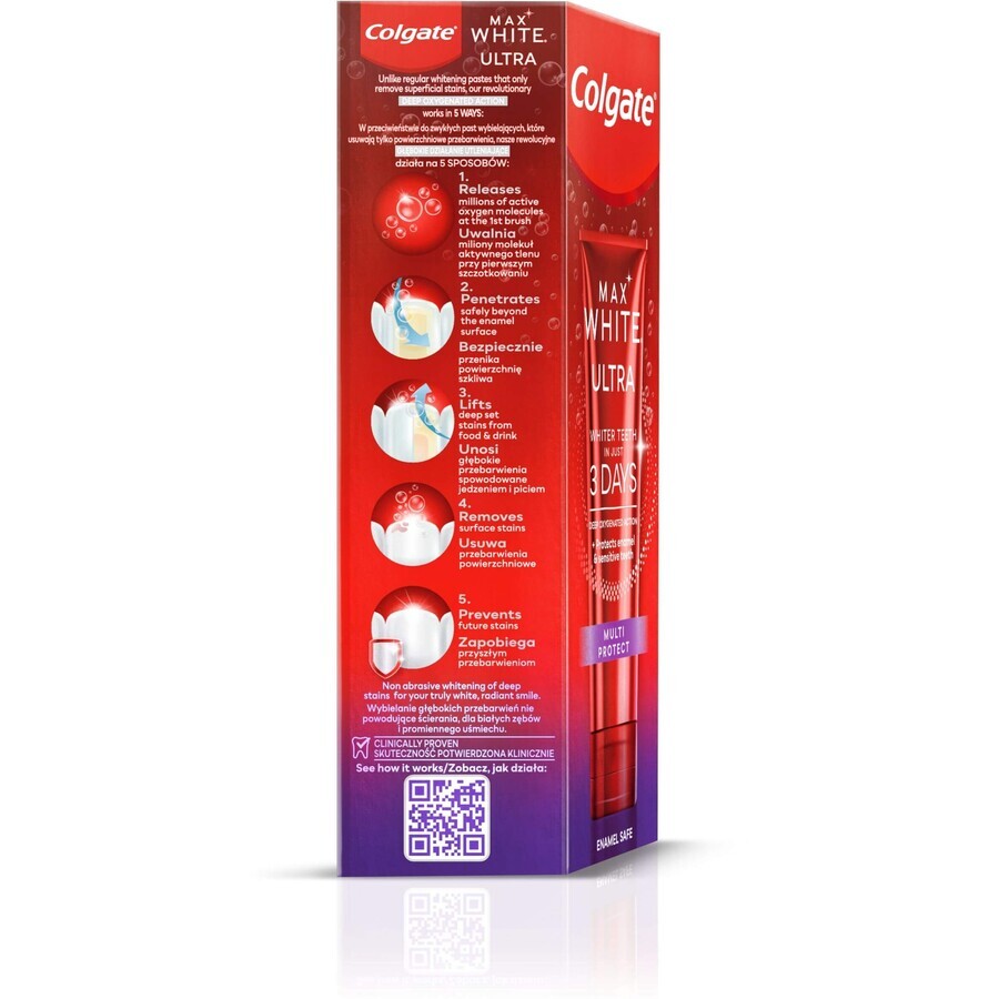 Colgate Max White Ultra Multiprotect Dentifrice blanchissant 50 ml