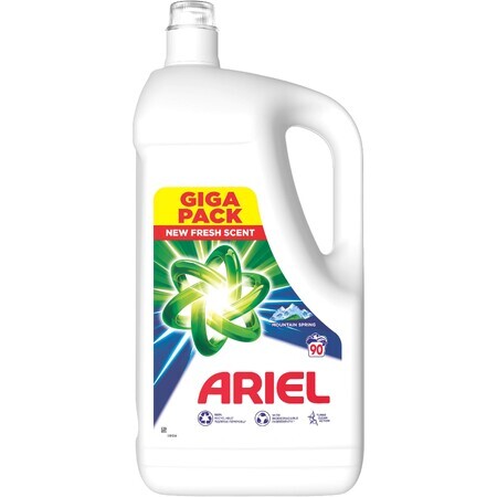 Détergent liquide Ariel, Mountain Spring Clean & Fresh 4.5 l