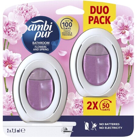 AmbiPur deodorante per ambienti Bagno Fiori e Primavera 2 pz.