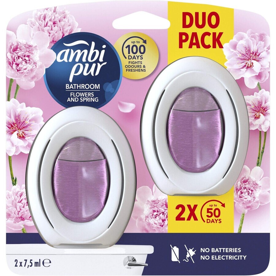 AmbiPur deodorante per ambienti Bagno Fiori e Primavera 2 pz.