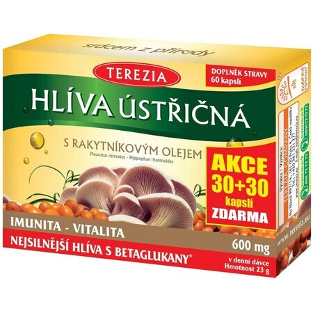 Terezia Oyster mushroom with sea buckthorn oil 60 capsules