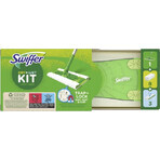 Swiffer Starter Set con 1 manico, 8 salviette asciutte e 3 panni per la pulizia