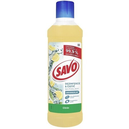 Disinfettante e detergente per pavimenti Savo Lemon 1 litro