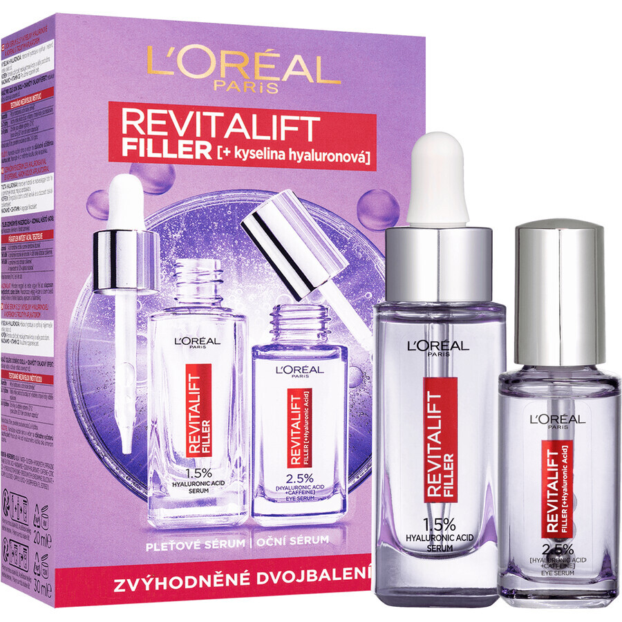 L'Oréal Paris Revitalift Filler suero con ácido hialurónico set 2 pcs