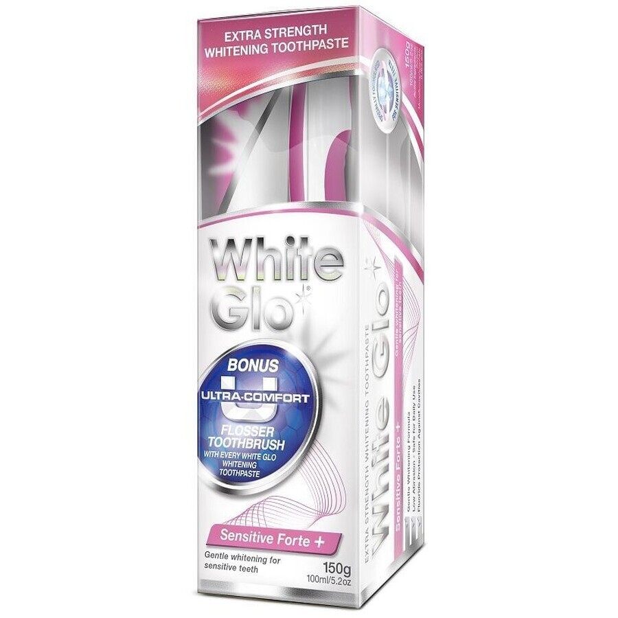 White Glo Paste Sensitive Forte + toothbrush and interdental brush 150 g