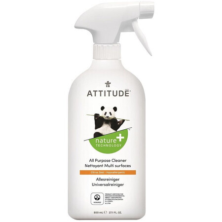 Attitude Detergente multiuso con aroma di buccia di limone Spray 800 ml