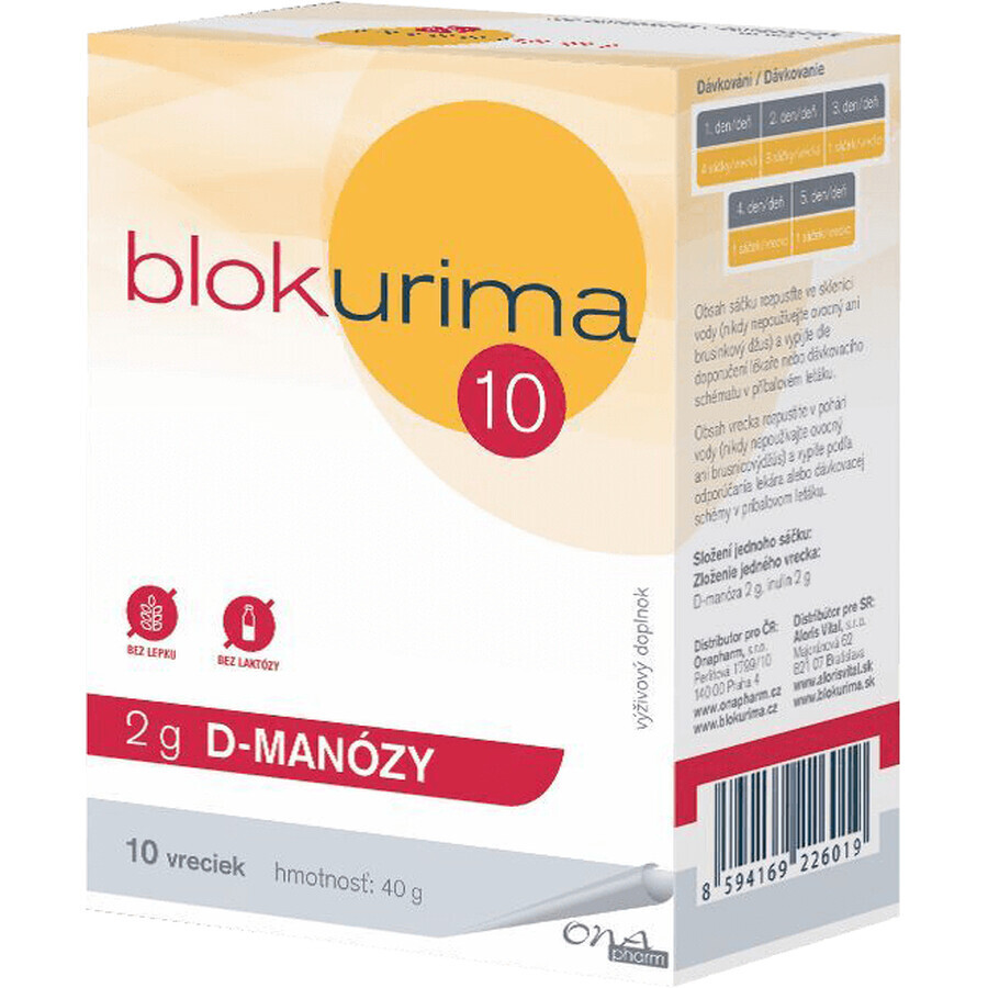 Blokurima 2 g D-MANOSE D-MANOSE bustine 10 pz.