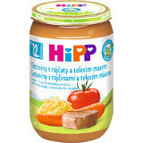 HiPP Tomates ecológicos con pasta y ternera 220 g