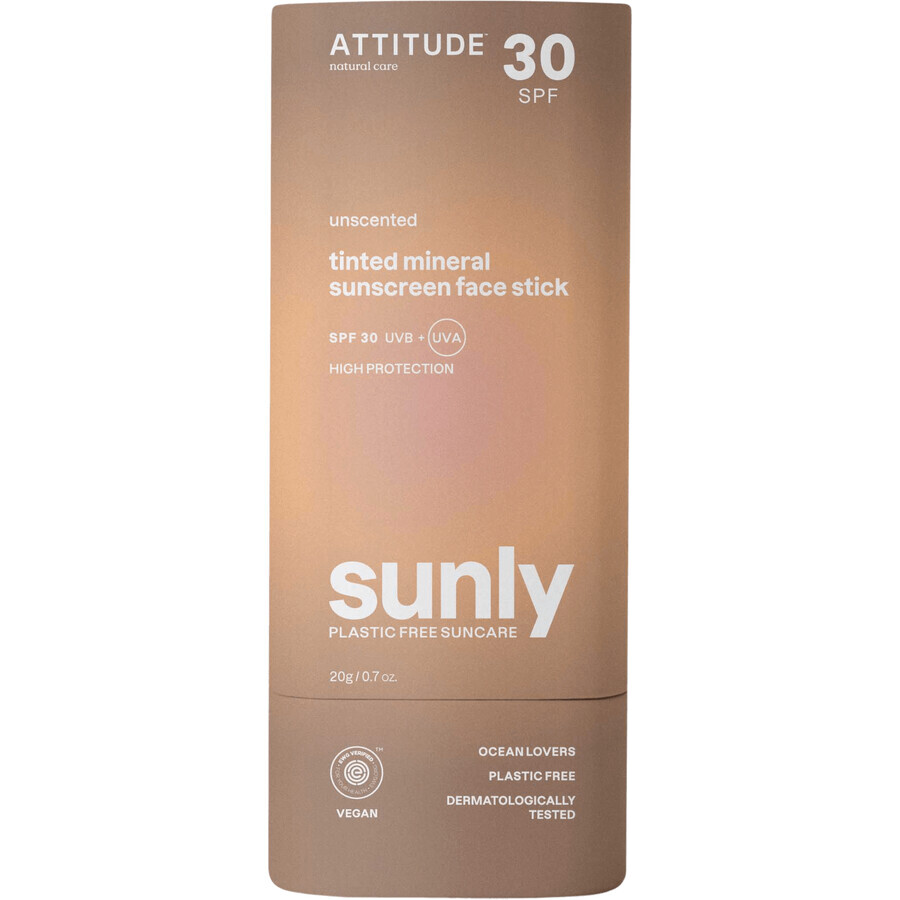 Attitude 100% Mineral Protective Mineral Tinted Face and Lip Stick (SPF30) neparfumat 20 g