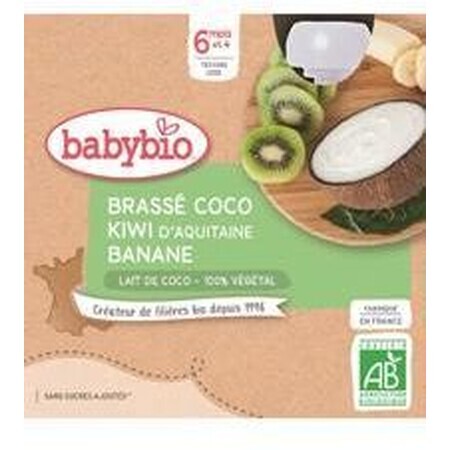 Babybio snack with coconut milk - kiwi and banana 4 x 85 g