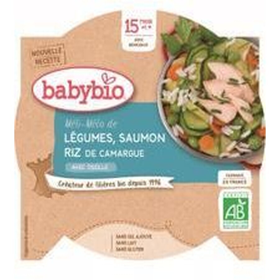 Babybio-Gemüsemenü mit Lachs und Reis 260 g