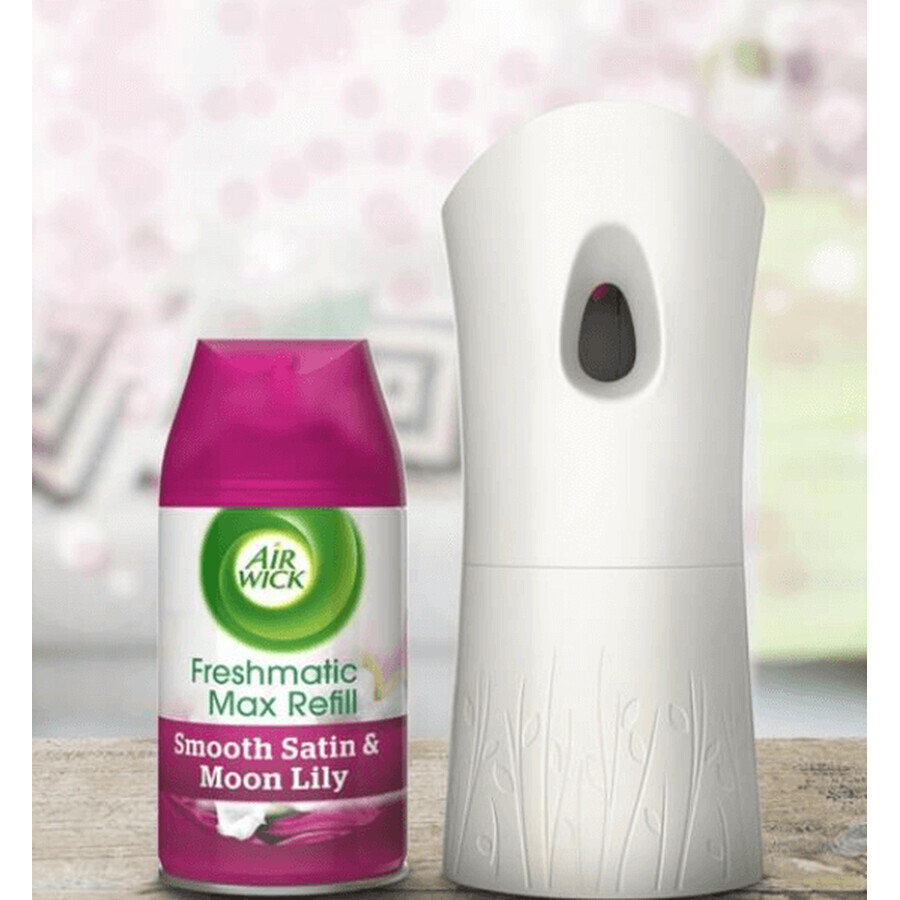 Airwick Air Freshmatic Navulling Luchtverfrisser Zacht satijnen luchtverfrisser en maanlelies 250 ml