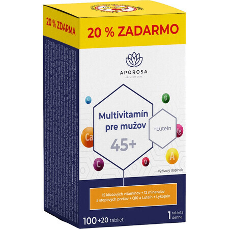 Aporosa Multivitaminici per uomini 45+, 120 compresse