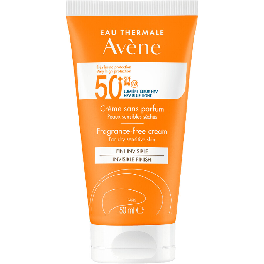 Avène Crema Pelle Sensibile SPF 50+ senza profumo 50 ml