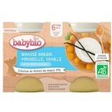 Babybio Brasserie sheep's milk + mirabelle + vanilla 2 x 130 g