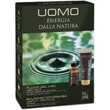 Erboristica Cosmetic set UOMO for men - Keratin skin moisturizing gel 30 ml + After-shave balm 100 ml 2 pieces