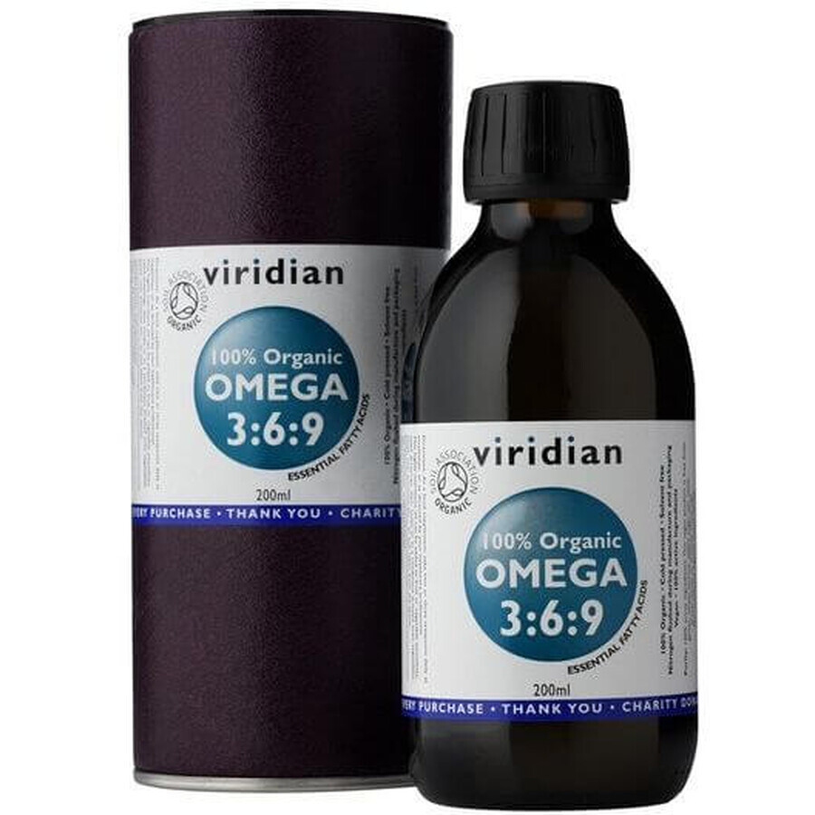 Viridian 100% biologisches Omega 3:6:9 Öl, 200 ml