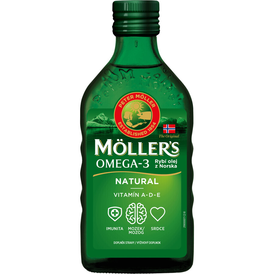 Mollers Omega 3 Fish Oil Natur olio di fegato di merluzzo 250 ml