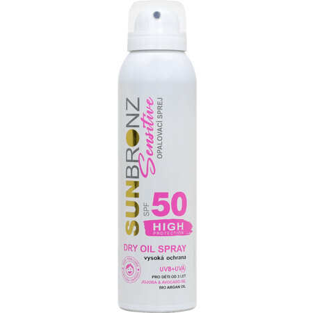 Vivaco Sun Bronze Protezione solare secca Oil Sensitive SPF50 Spray 90 ml