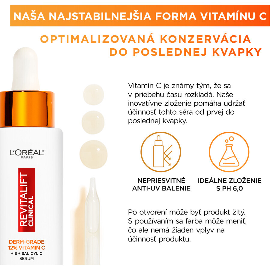 L'Oréal Paris Revitalift Siero clinico con vitamina C pura 30 ml