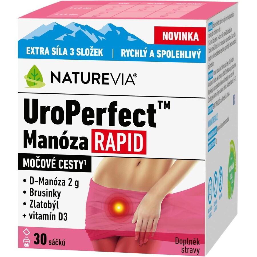 NatureVia UroPerfect UroPerfect Mannose RAPID 30 bustine