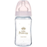 Canpol biberon EasyStart ROYAL BABY rosa 240 ml