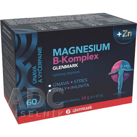 Magnésium B-Complex glenmark + zinc 60 comprimés