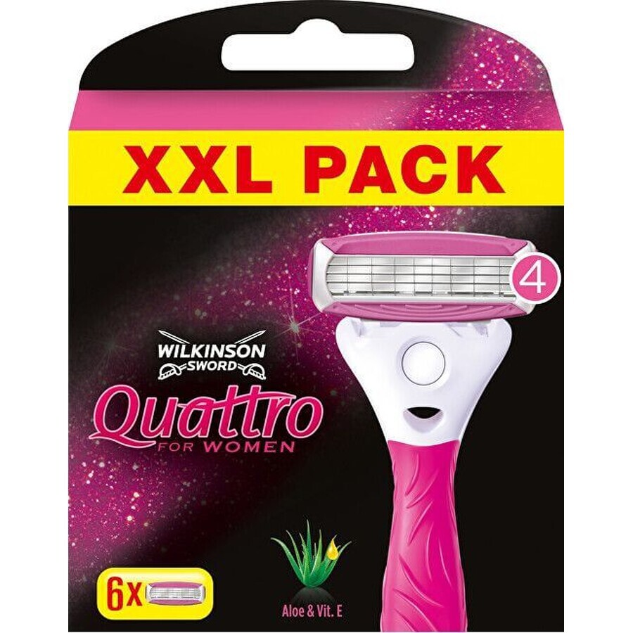 Wilkinson Sword Quattro Women's Replacement Heads 6 pieces