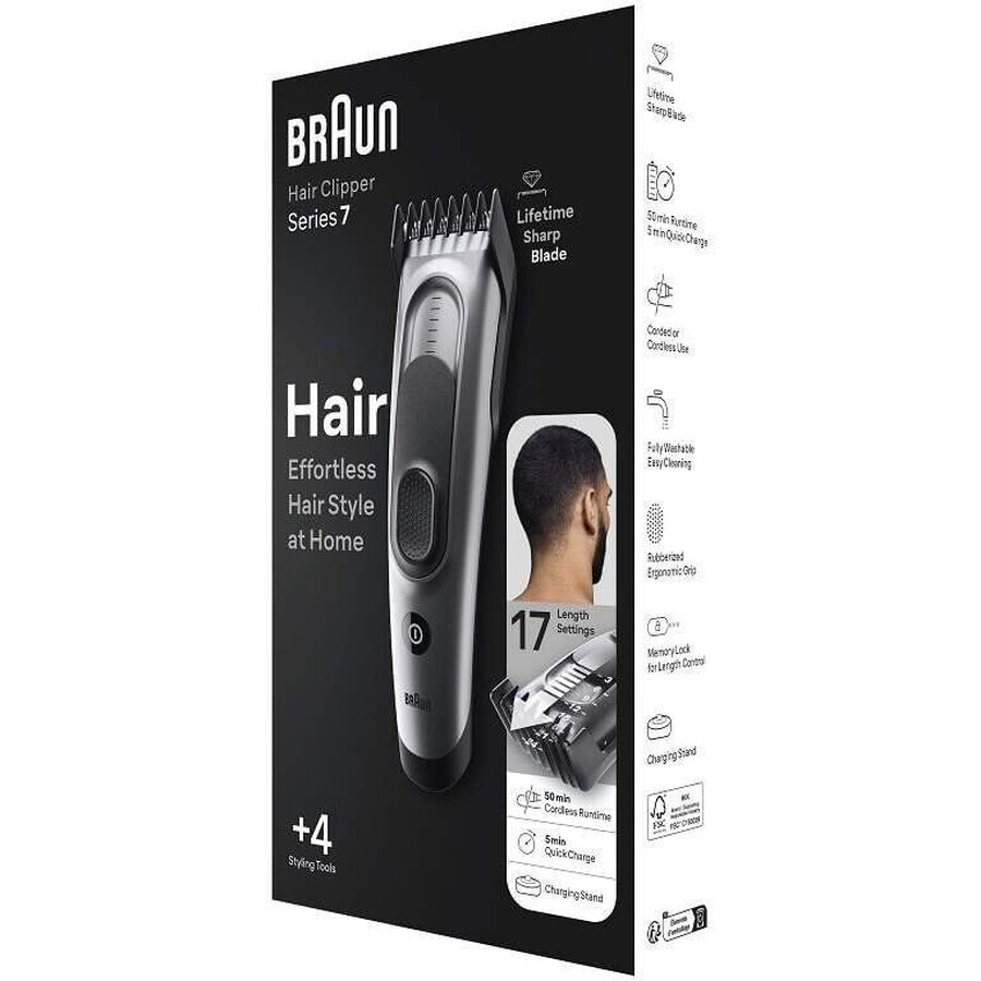 Braun Series 7 HC7390, Cortapelos para hombre