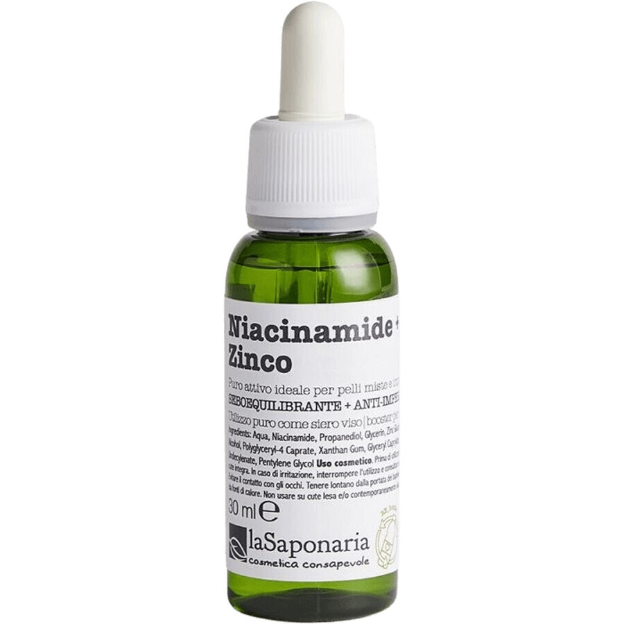 Siero viso LaSaponaria - Niacinamide (vitamina B3) + zinco 30 ml