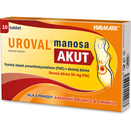 Walmark Uroval Uroval Mannose Akut 10 compresse