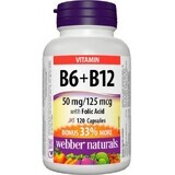 Webber Naturals Vitamina B6+B12+Acido folico 120 compresse