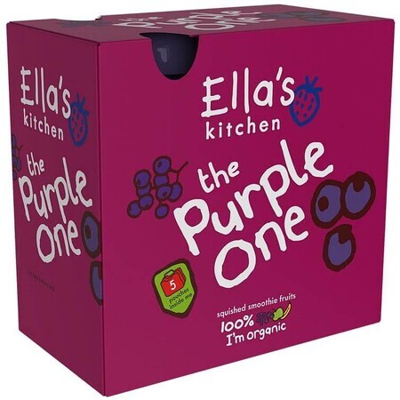 Ella's Kitchen Organic Purple One Blackcurrant Fruit Puree 5 x 90 g