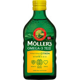 Mollers Omega 3 Fish Oil, olio di fegato di merluzzo al gusto di limone 250 ml