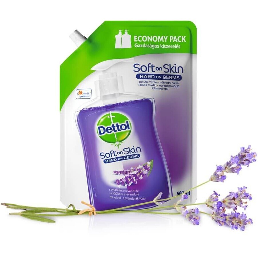 Ricarica di sapone liquido Dettol con estratto di lavanda 500 ml