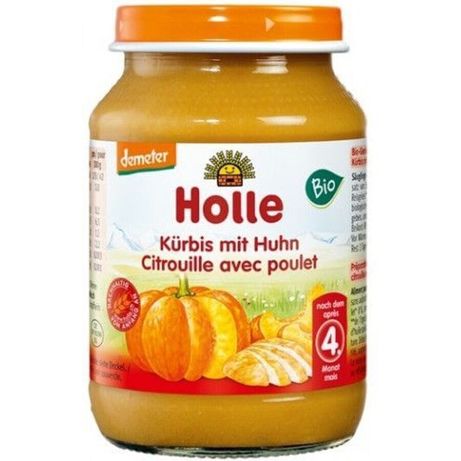 Holle biologische baby snack Pompoen met kip 190 g