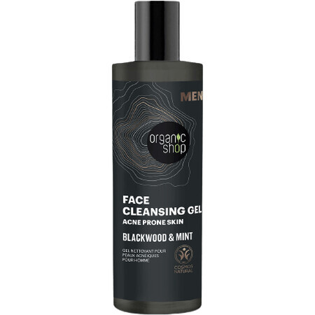 Gel de curățare Organic Shop Blackwood și mentă 200 ml