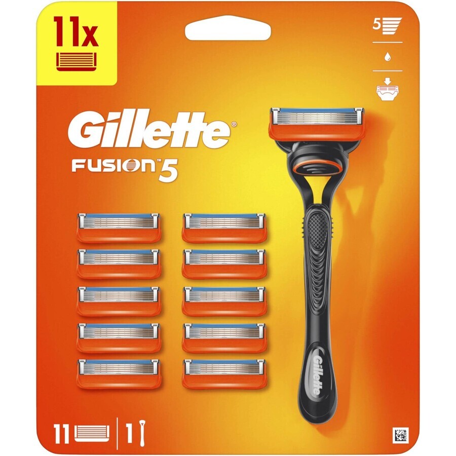 Gillette Fusion razor + 11 replacement heads Special package