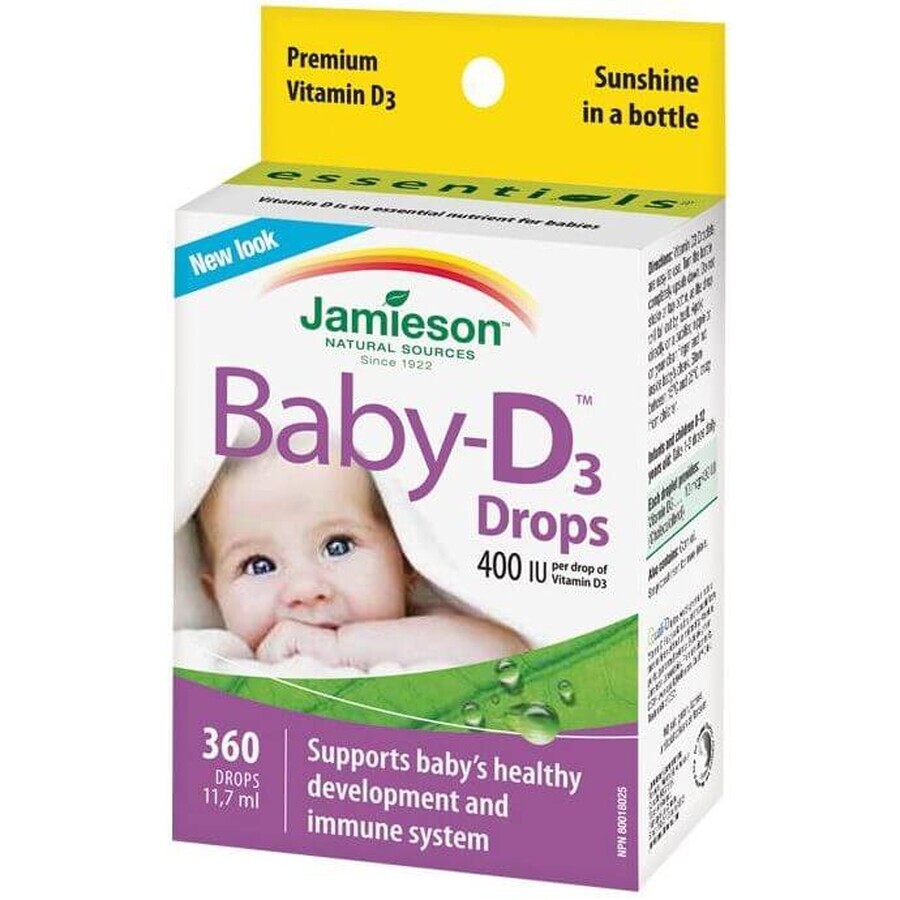 Jamieson Baby-D3 Vitamina D3 400 UI picături 11,7 ml