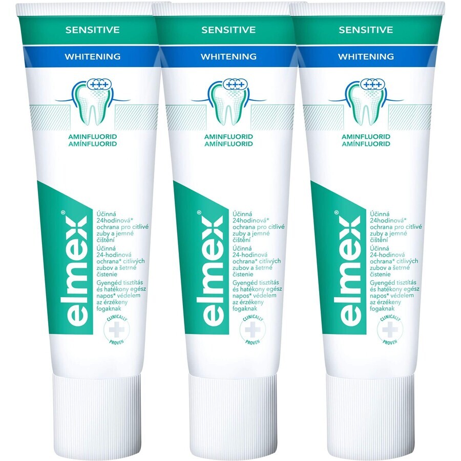 Elmex Sensitive whitening toothpaste 3 x 75 ml